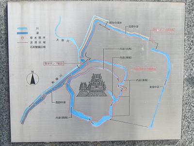 姫路城　堀の水循環図
