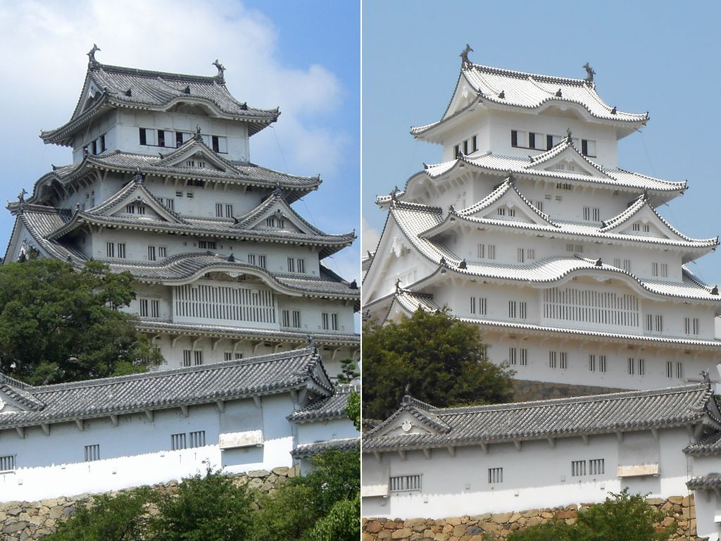 平成の大修理後の白い姫路城